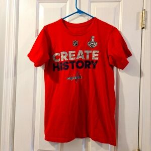 NHL Red Capitals Small Create History T-Shirt